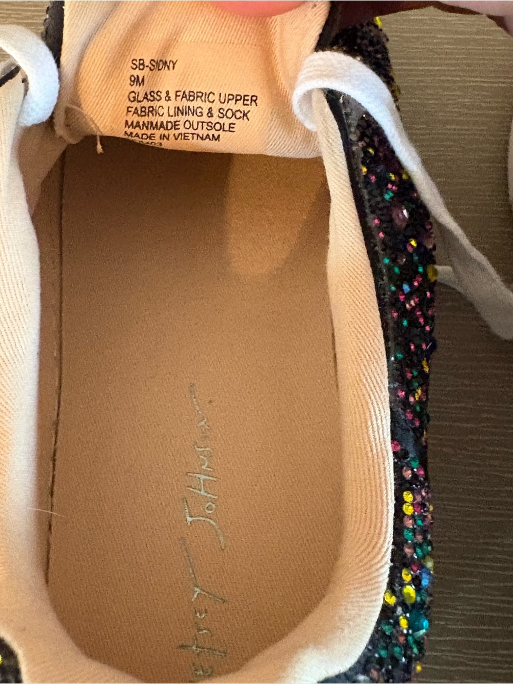 Blue by Betsey Johnson Sidny Multi Rhinestone Platform Sneakers Size 9 - Picture 11 of 11